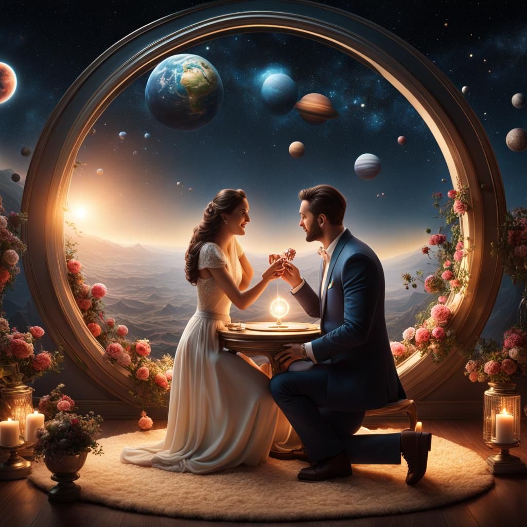 Candlelit proposal AI Generated Artwork NightCafe Creator
