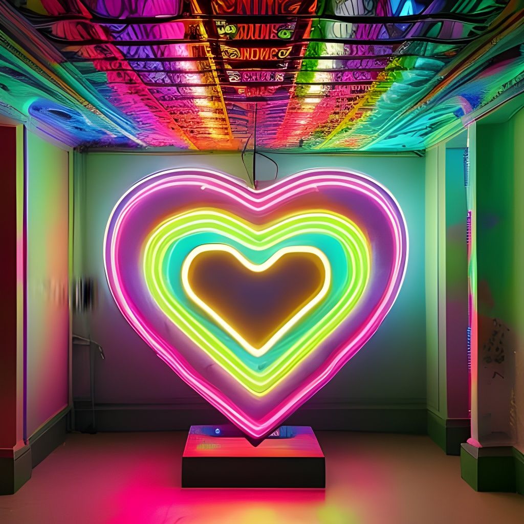 Neon Light Love Heart