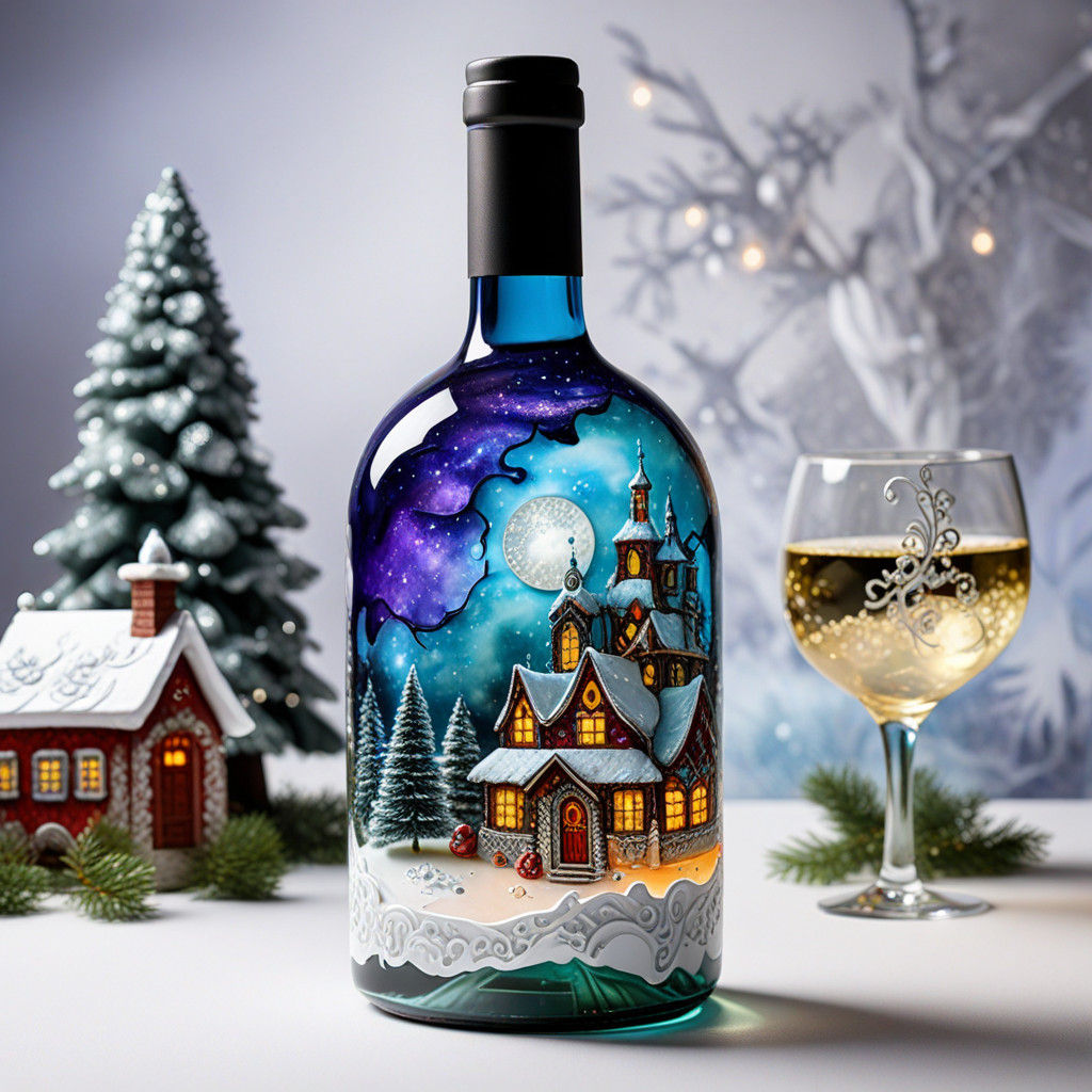 Christmas in a wine bottle!  by @Shannon