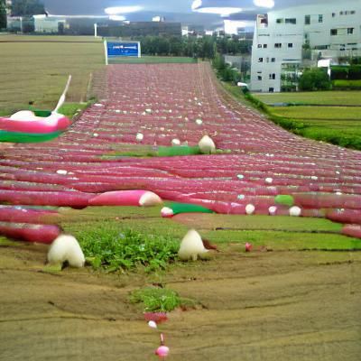 Field of radish