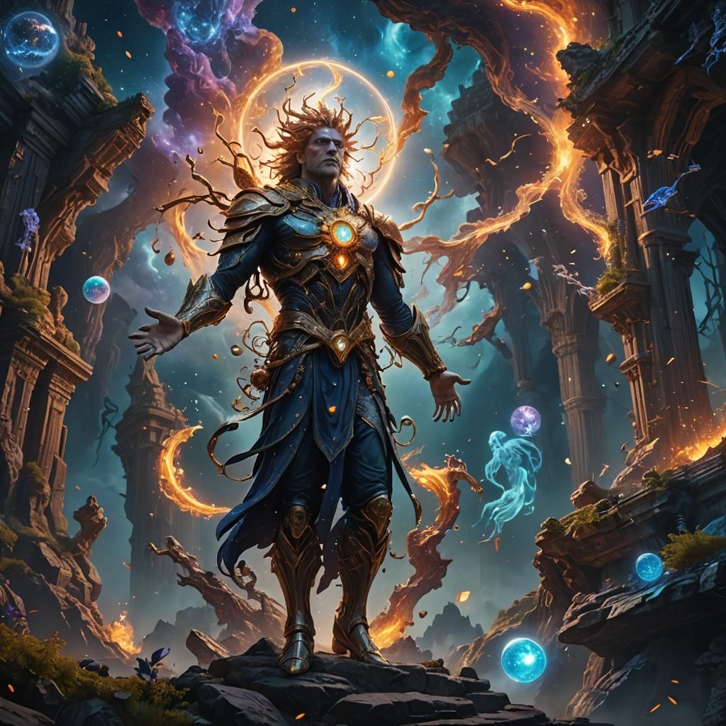 Astral Projection in Detailed Matte Painting Style