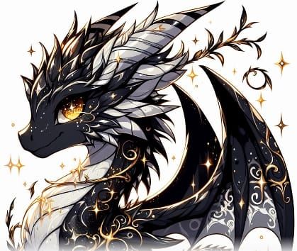 black and gold star vine dragon