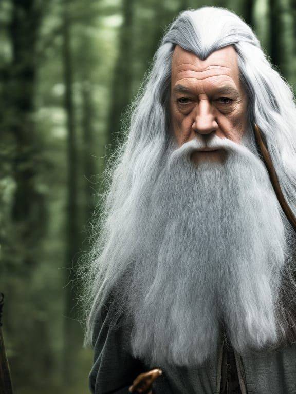 Gandalf The Grey navigating through The Dark Forest :: Lord of the ...