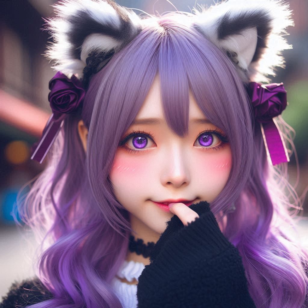 Girl insoirado in a raccoon