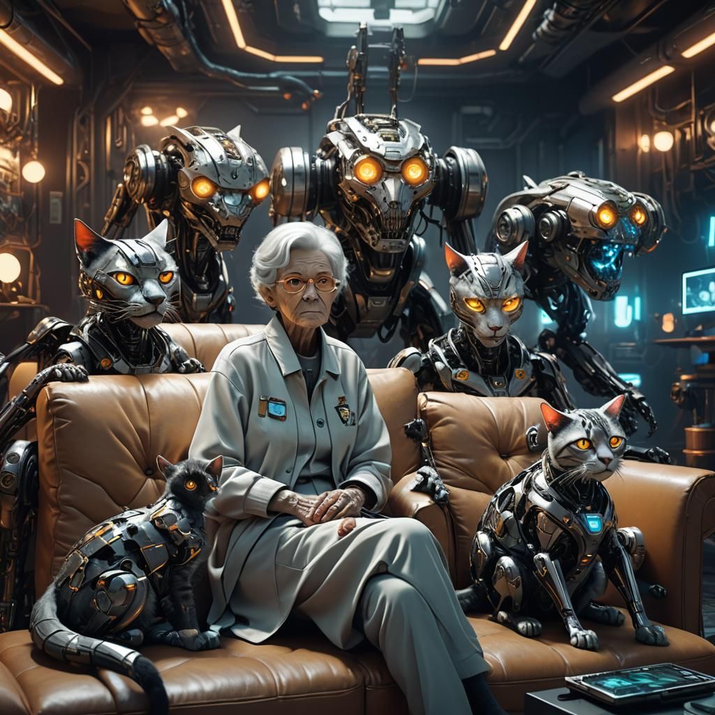 the future cat lady  by @christine