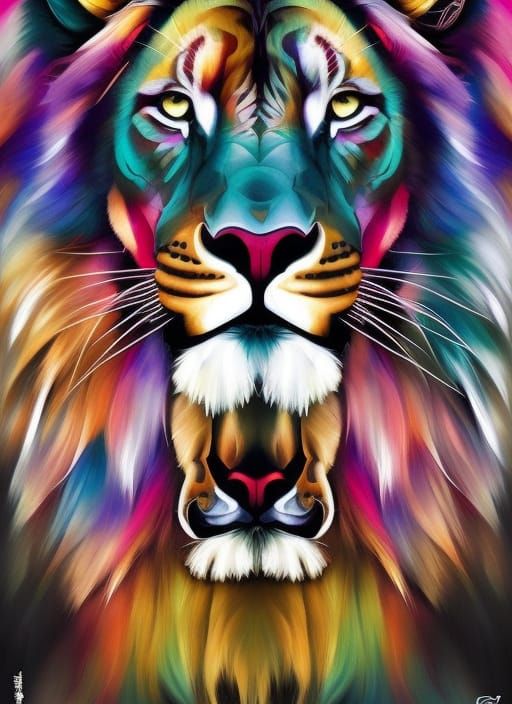 Majestic lion