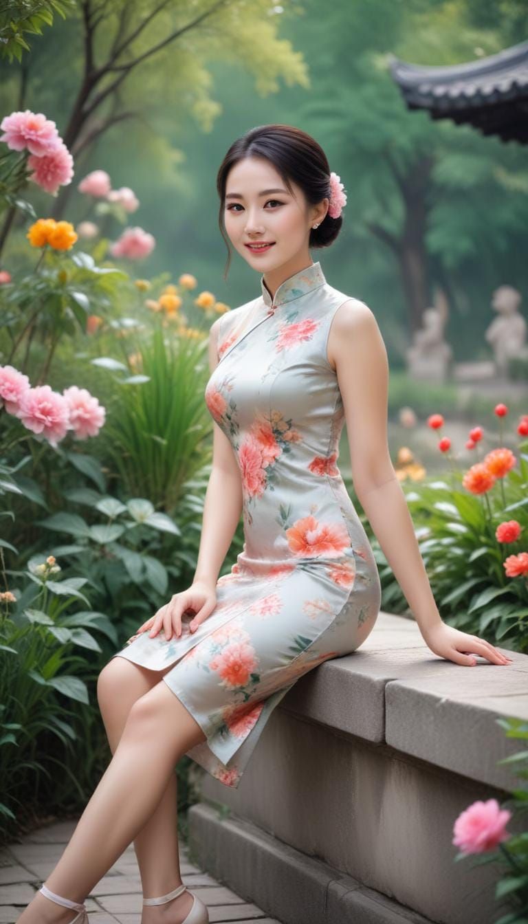 Lady in qipao