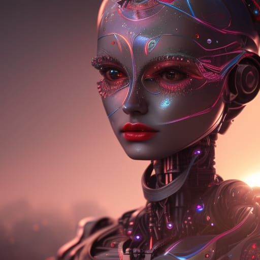 Most Detailed Stunningly Beautiful Technological Advanced Female Ai 