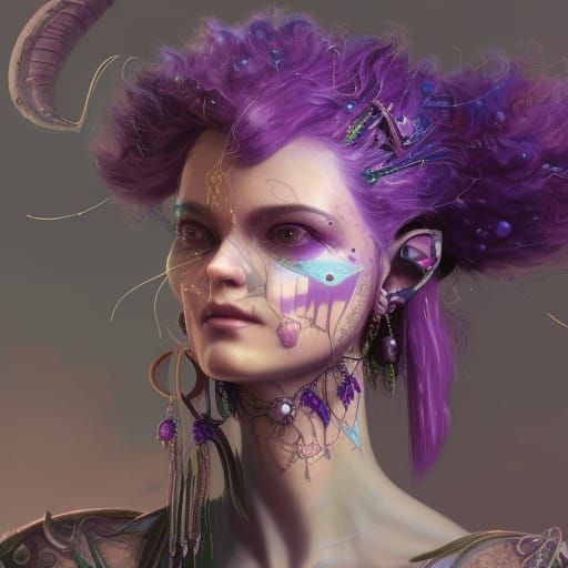 solarpunk elves are coming in purple - AI Generated Artwork - NightCafe ...