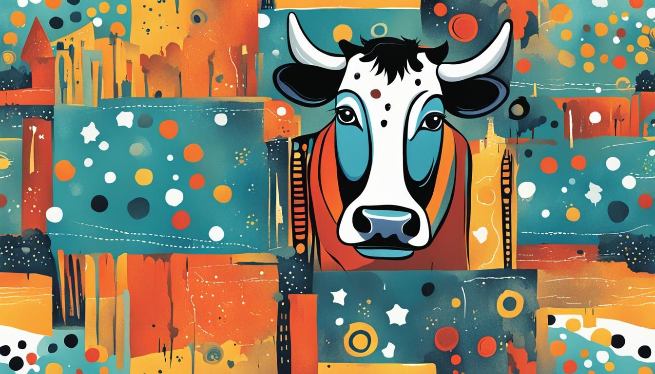 Cow, Kids book illustration