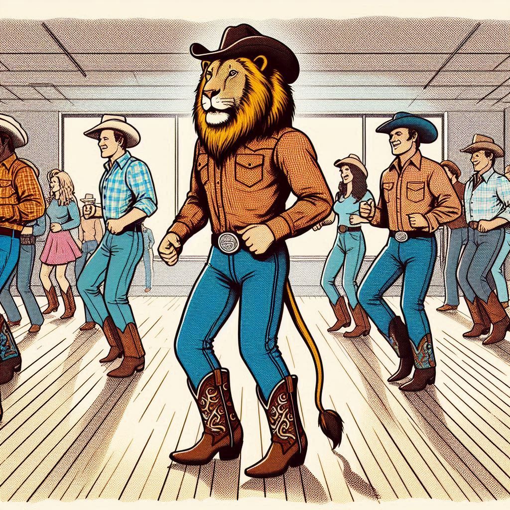 Lion line dancing