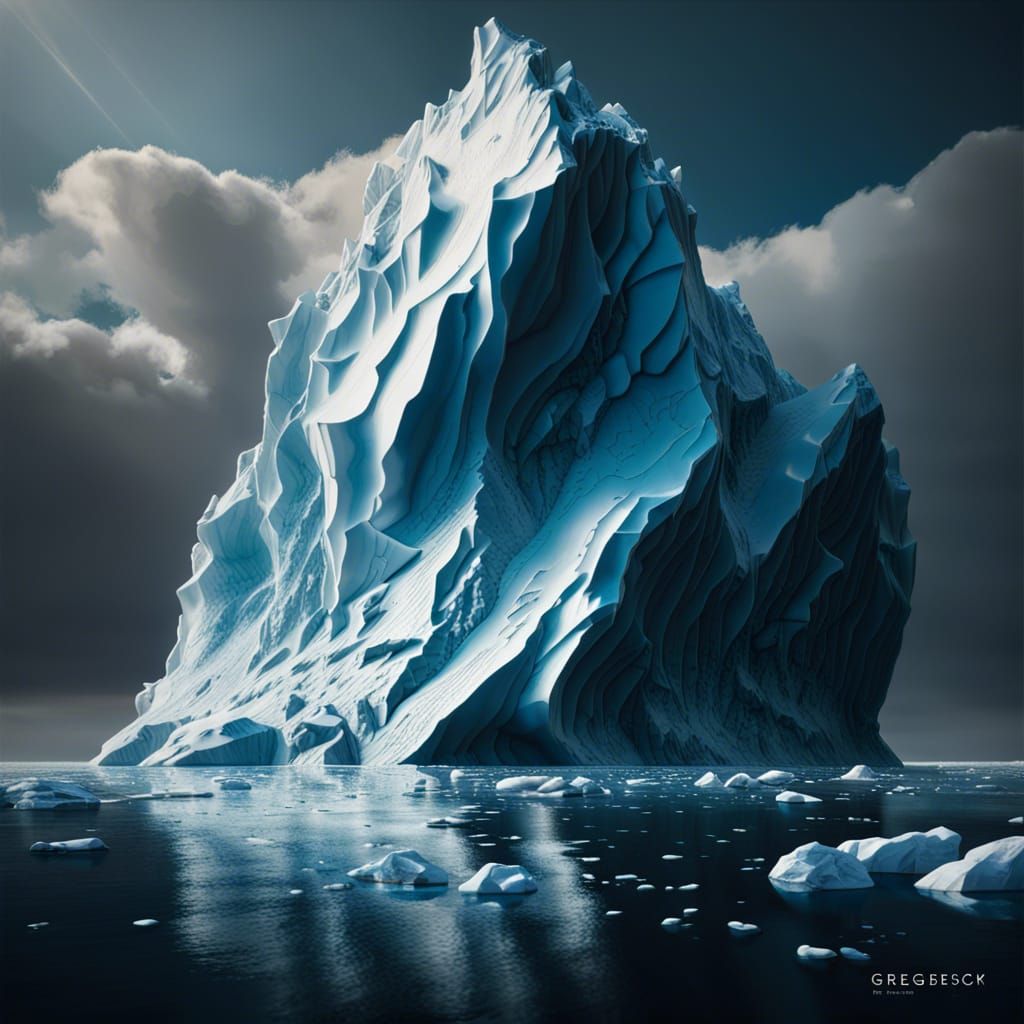 Iceberg In The Arctic Ocean - AI Generated Artwork - NightCafe Creator