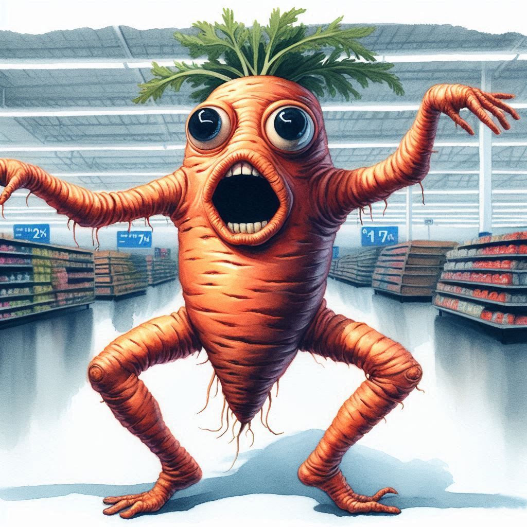Crazy Carrot Dancing At Walmart