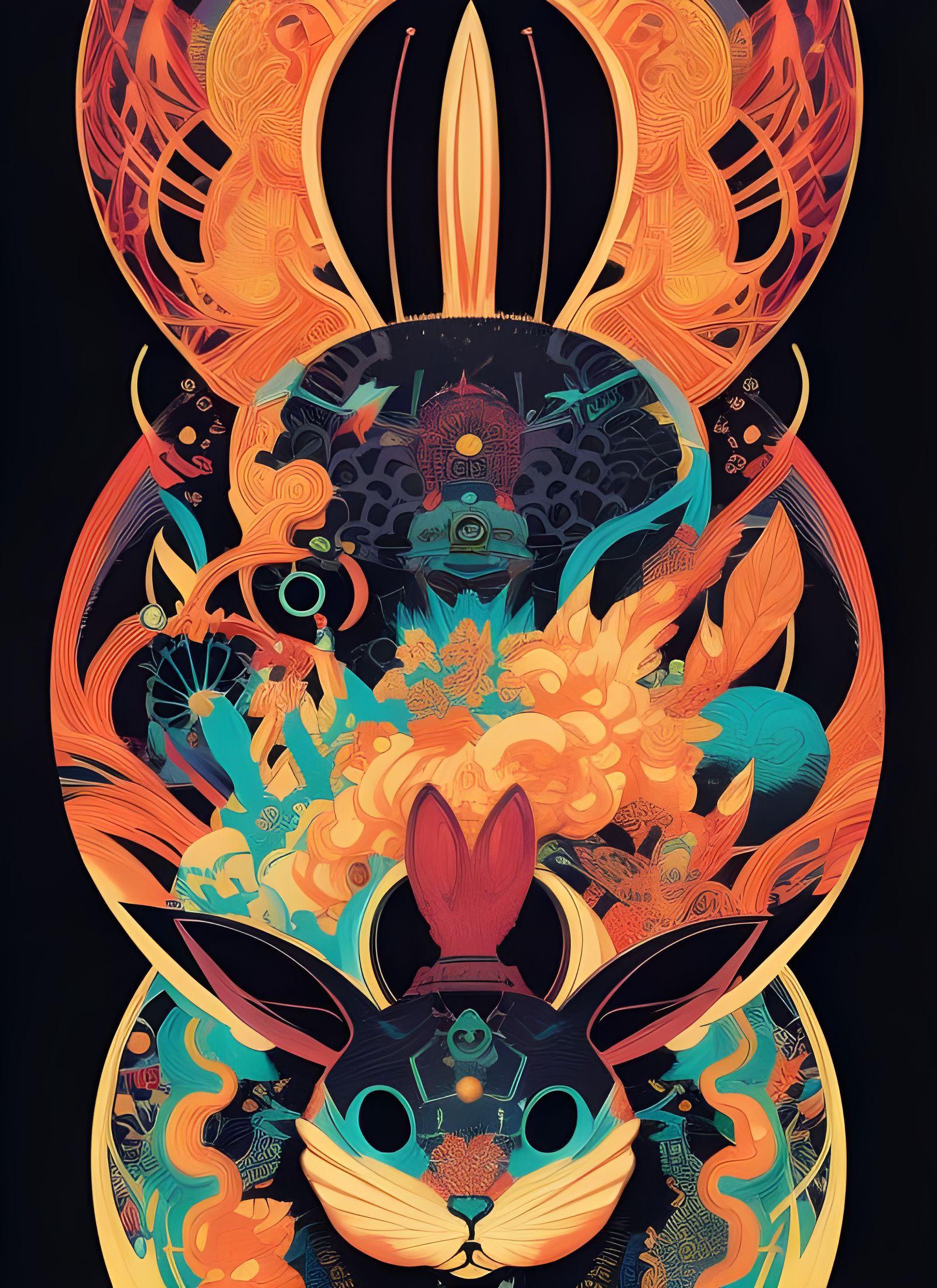 colorful-year-of-the-rabbit-06-chinese-lunar-year-zodiac-sign