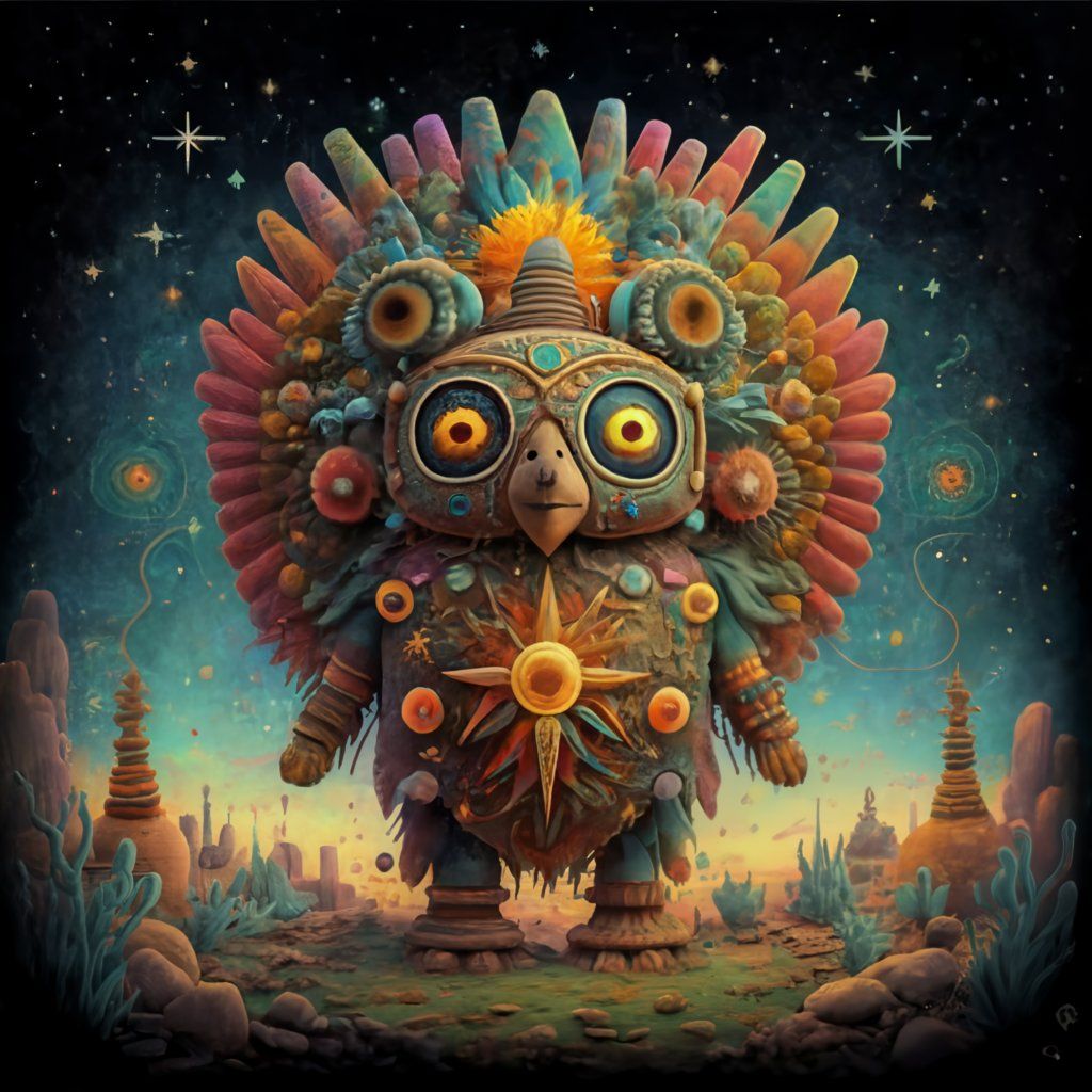 Kachinas representing AI, Stars and Animals