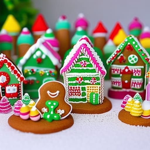 miniature gingerbread houses