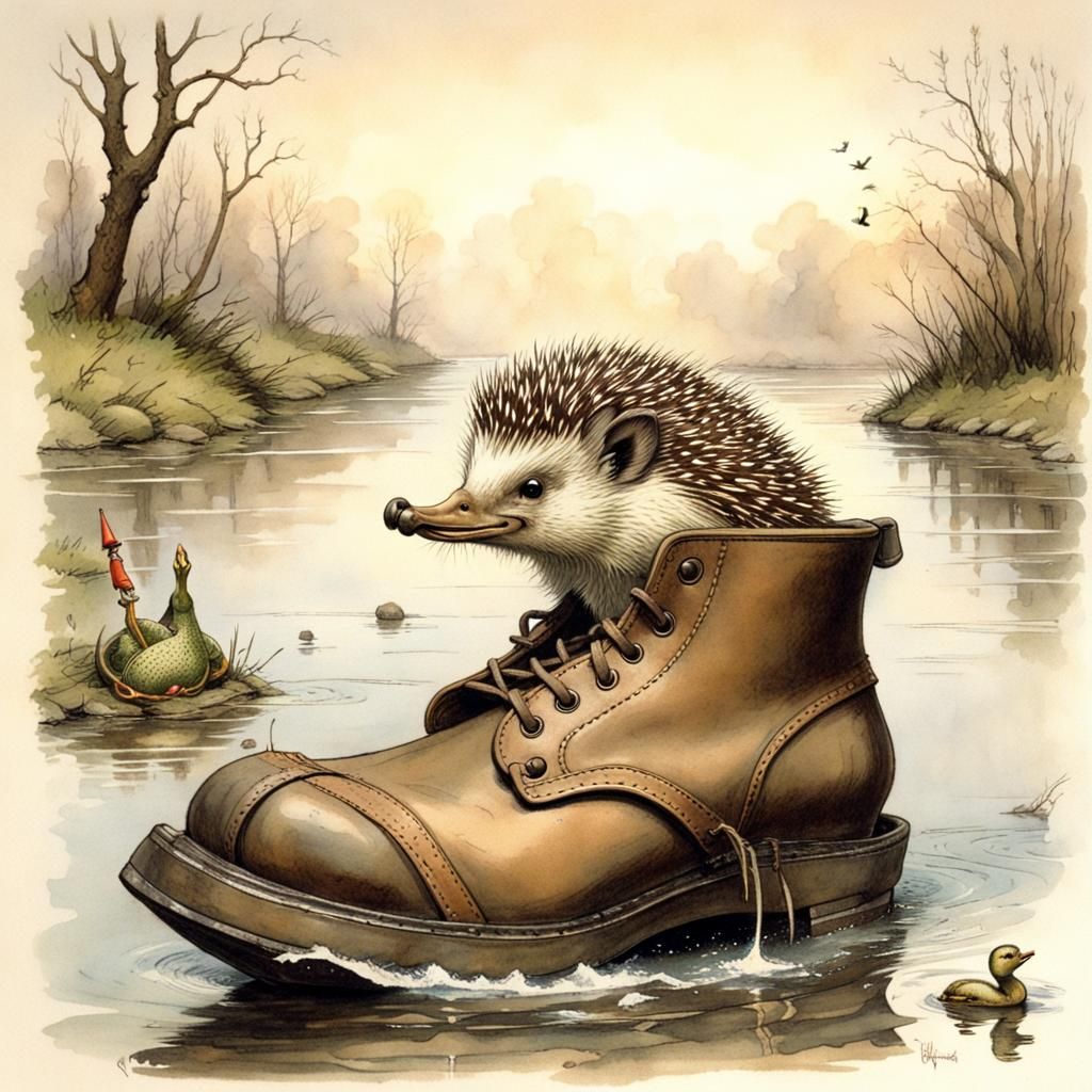 An intrepid hedgehog explorer   by @Witchyluck