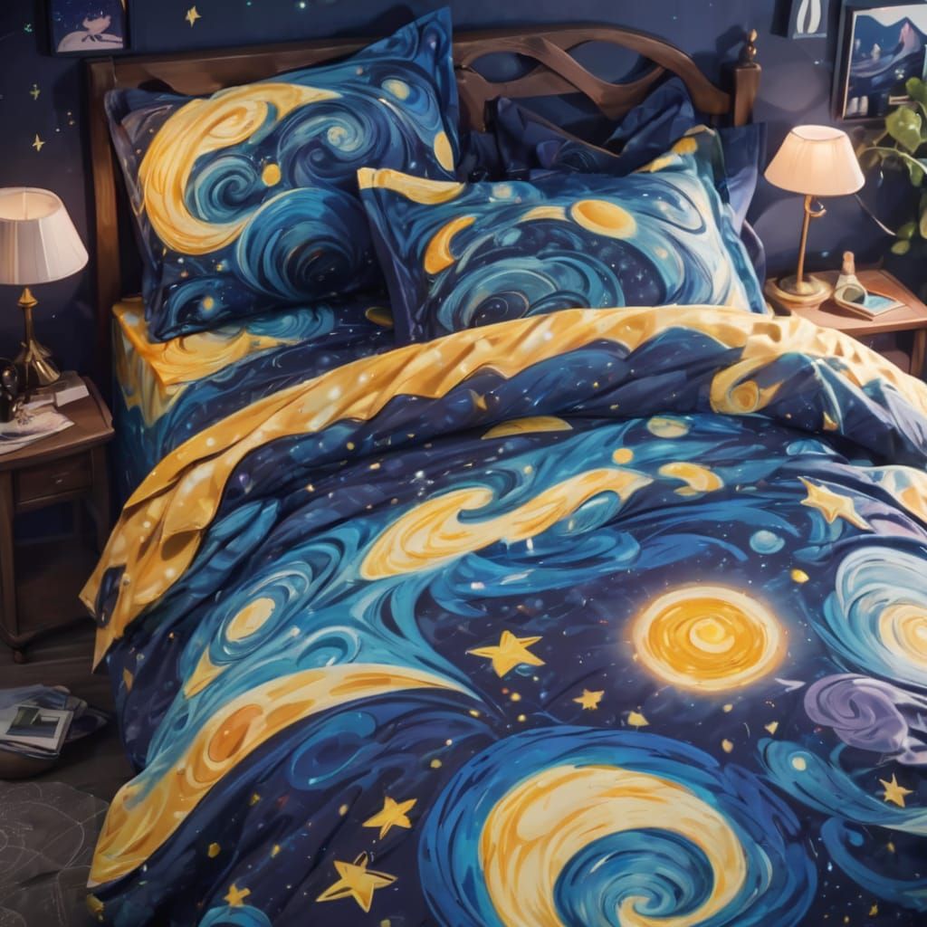 Starry night bedsheets