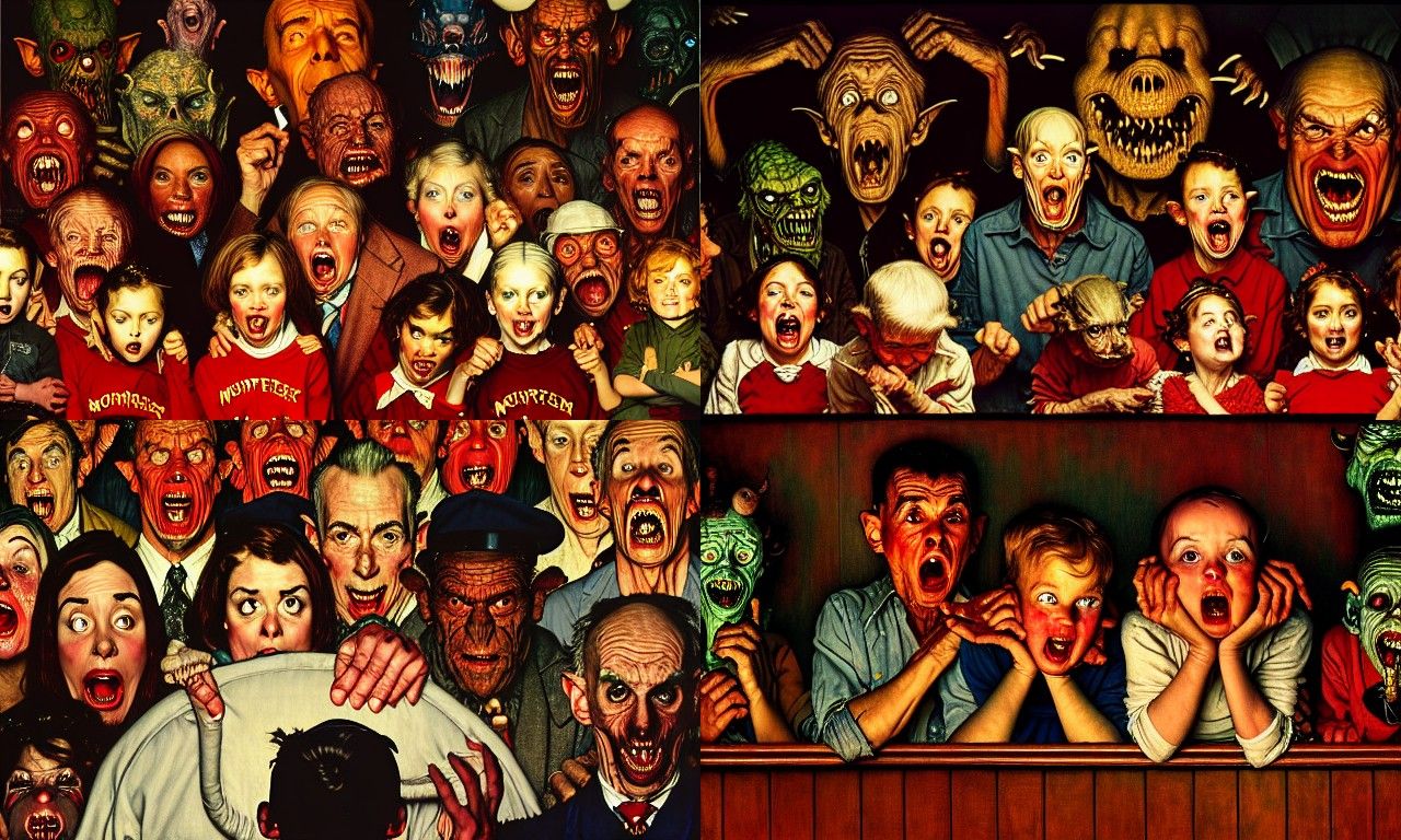 "Monsters waiting for you to go to sleep", 8k resolution, ho...