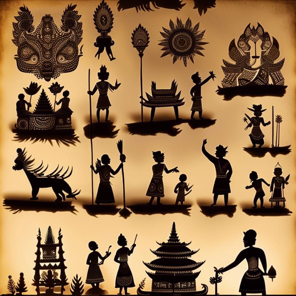 Shadow puppets of Indonesia AI Generated Artwork NightCafe Creator