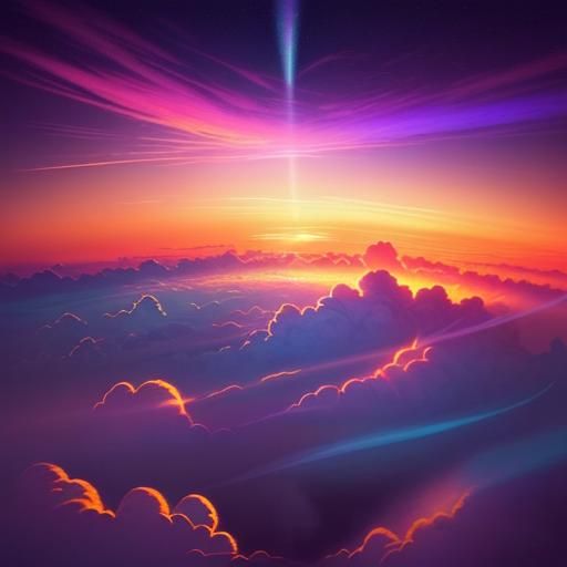 The artist stood captivated, mesmerized by the cielor unfold...