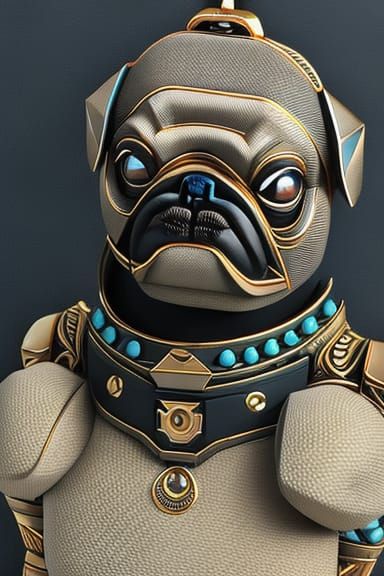 Cute Robot Pug Insanely Hyperrealistic Hyperdetailed HyperIntricate ...