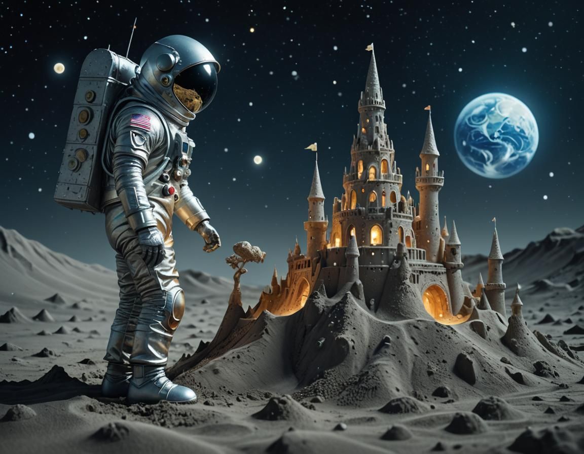 Sand Castle on the Moon  by @Strigoi77
