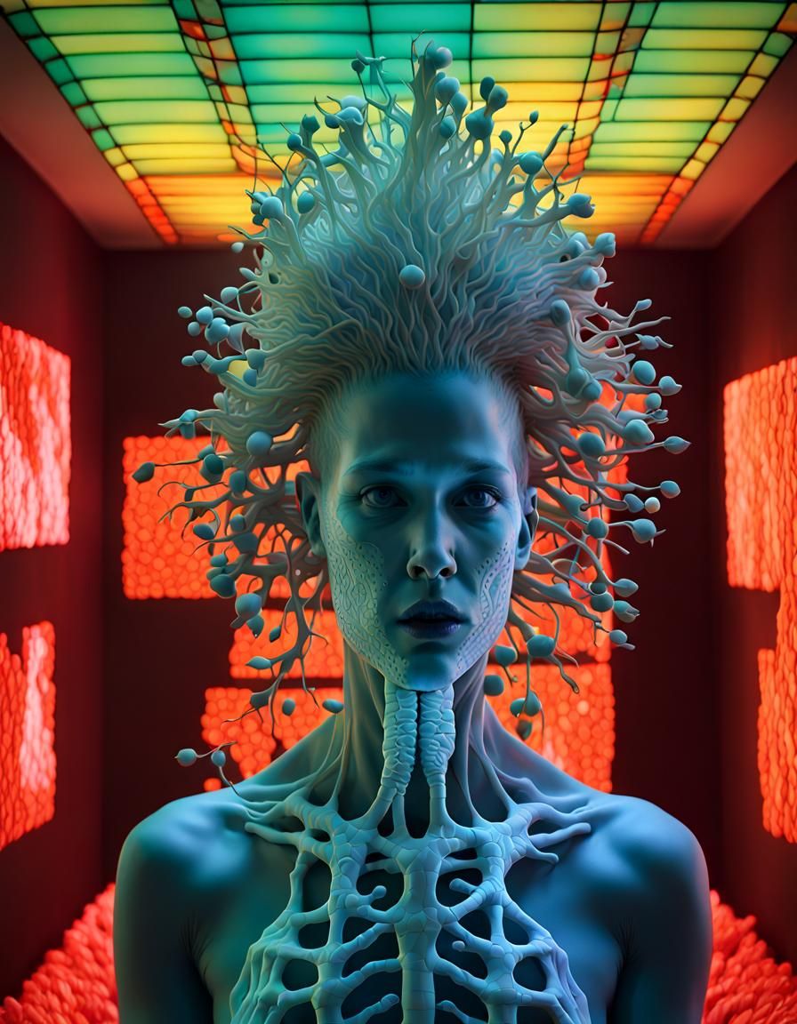 Surreal Worm Twists in Aokigahara Forest