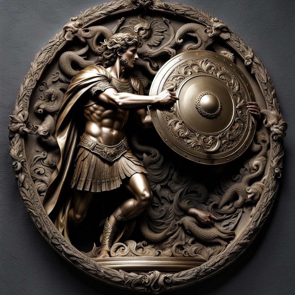 Perseus shield - AI Generated Artwork - NightCafe Creator