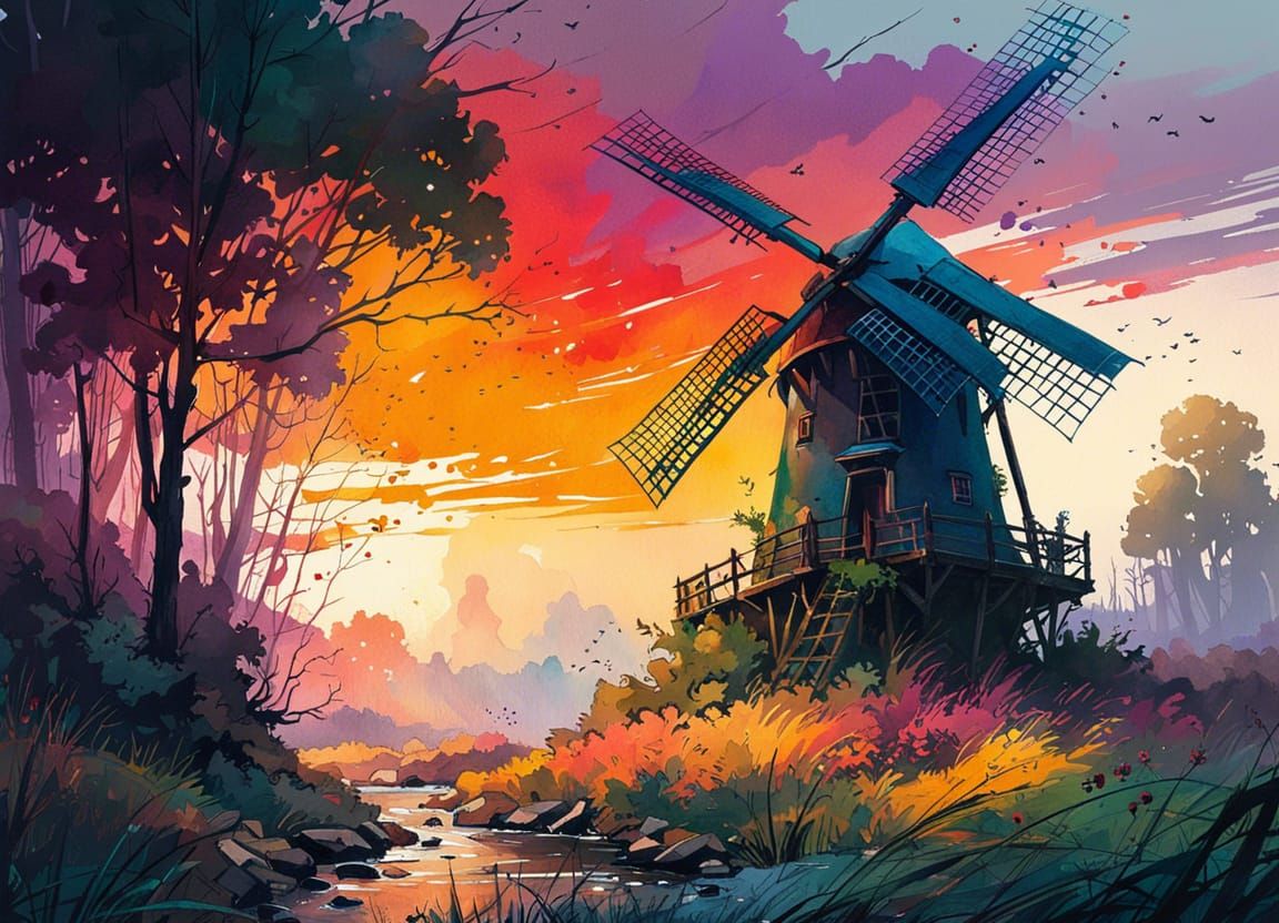 Overgrown Windmill  by @Seivitae
