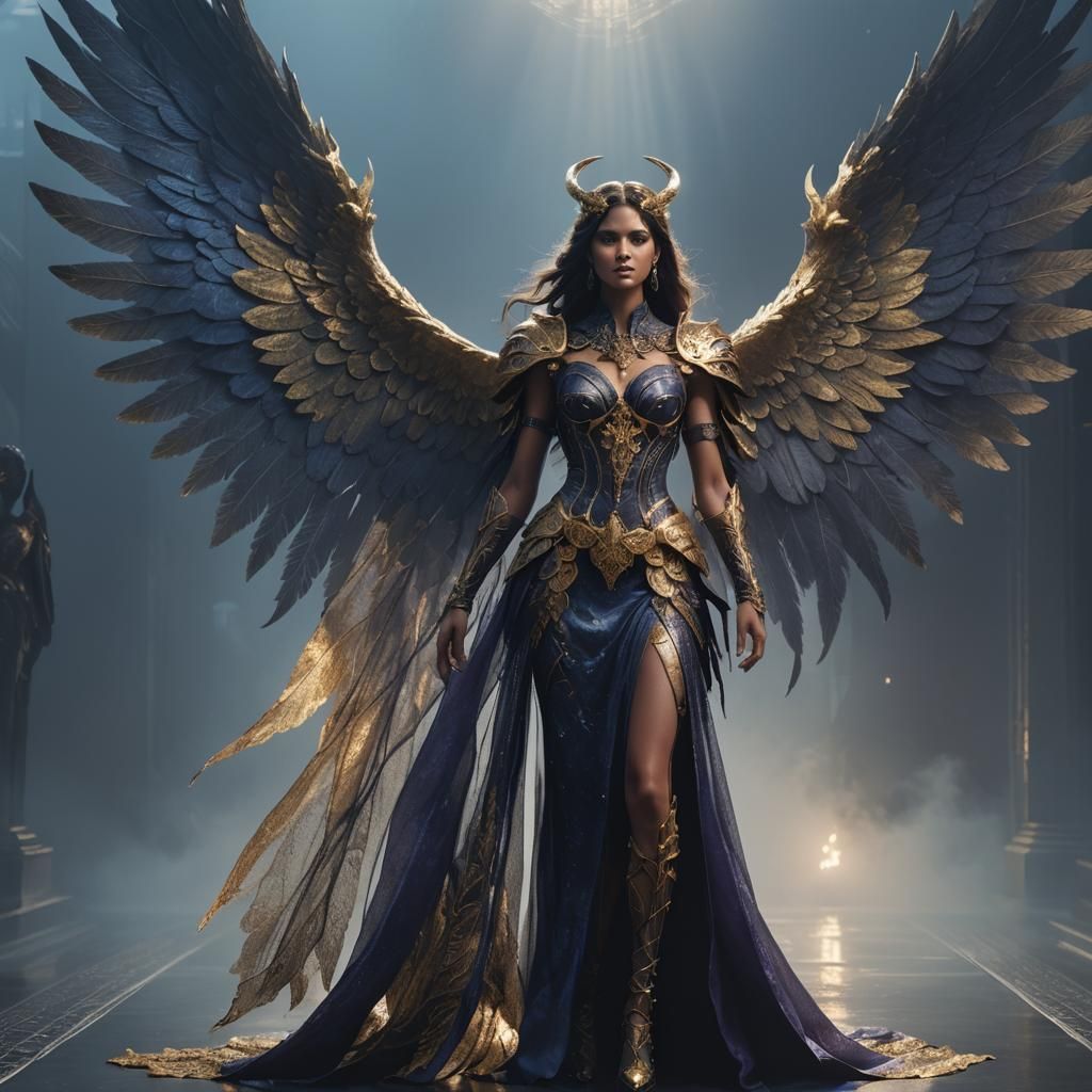 Angel demon hybrid supermodel 