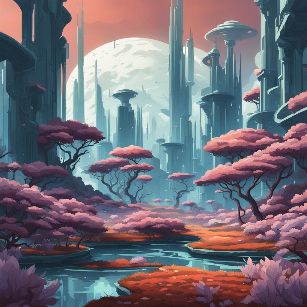 Sci-fi Flower Garden