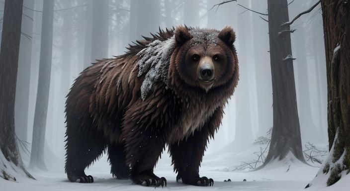 DreamShaper v8: Fantasy Grizzly Owlbear