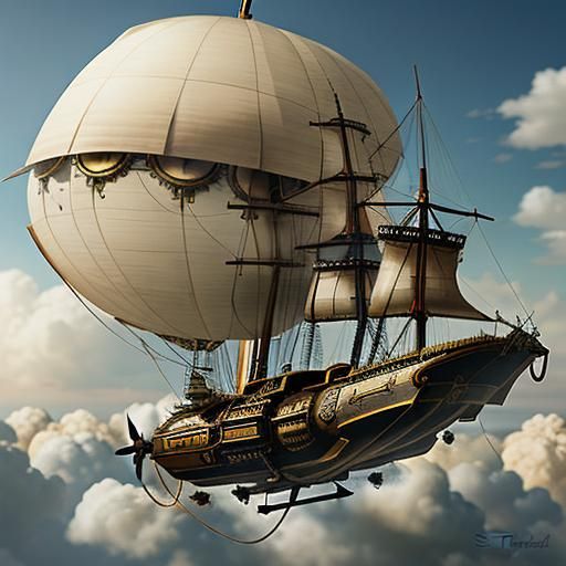 steampunk turbine heats the trapped wind in the sails, causing the ...