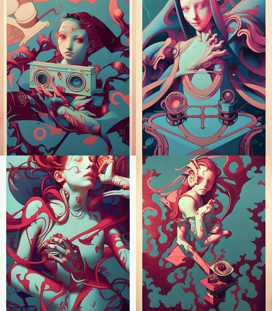 camera parts. poster. street art. James Jean. Peter Mohrbach...