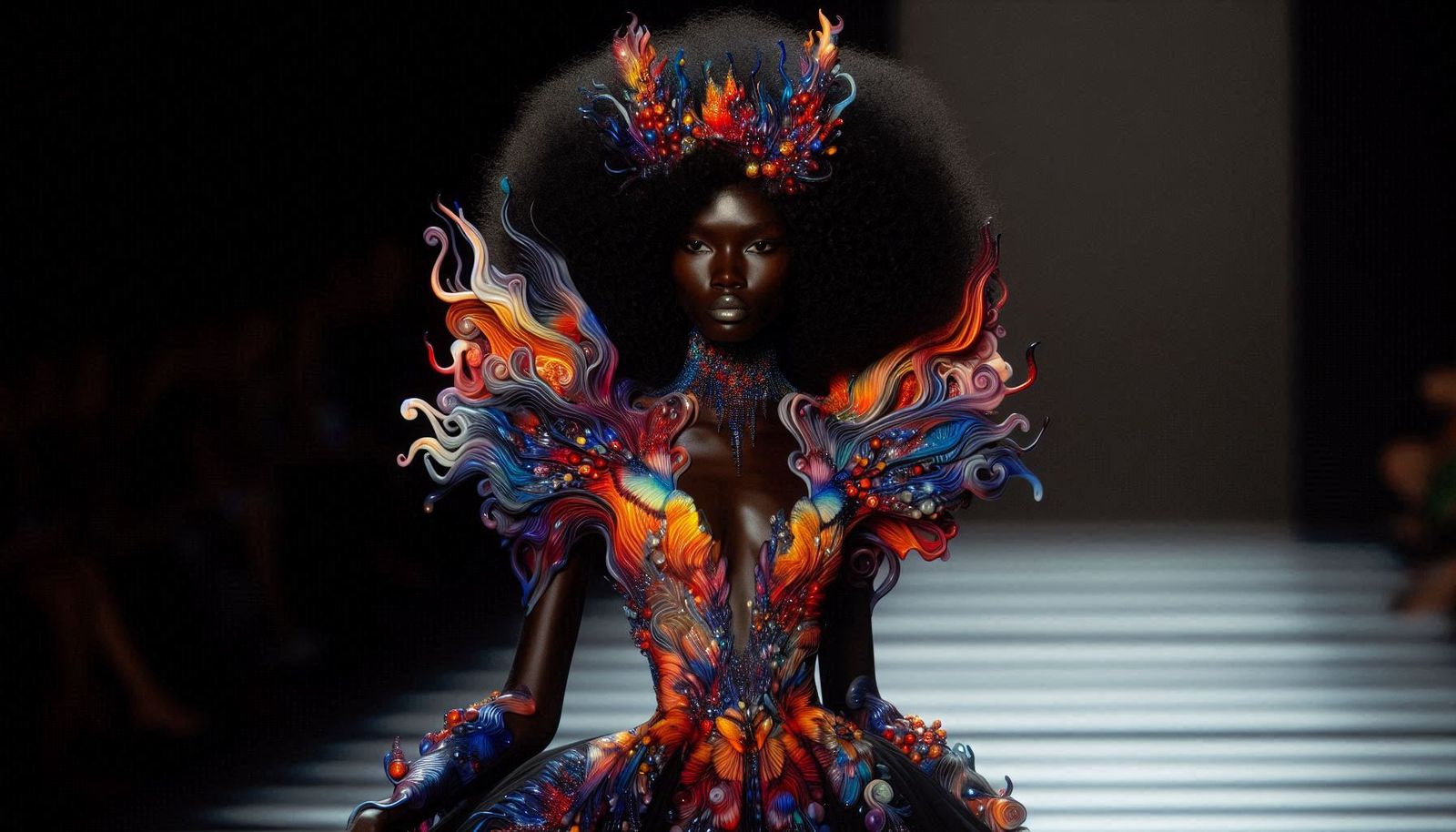 trailing streams of...