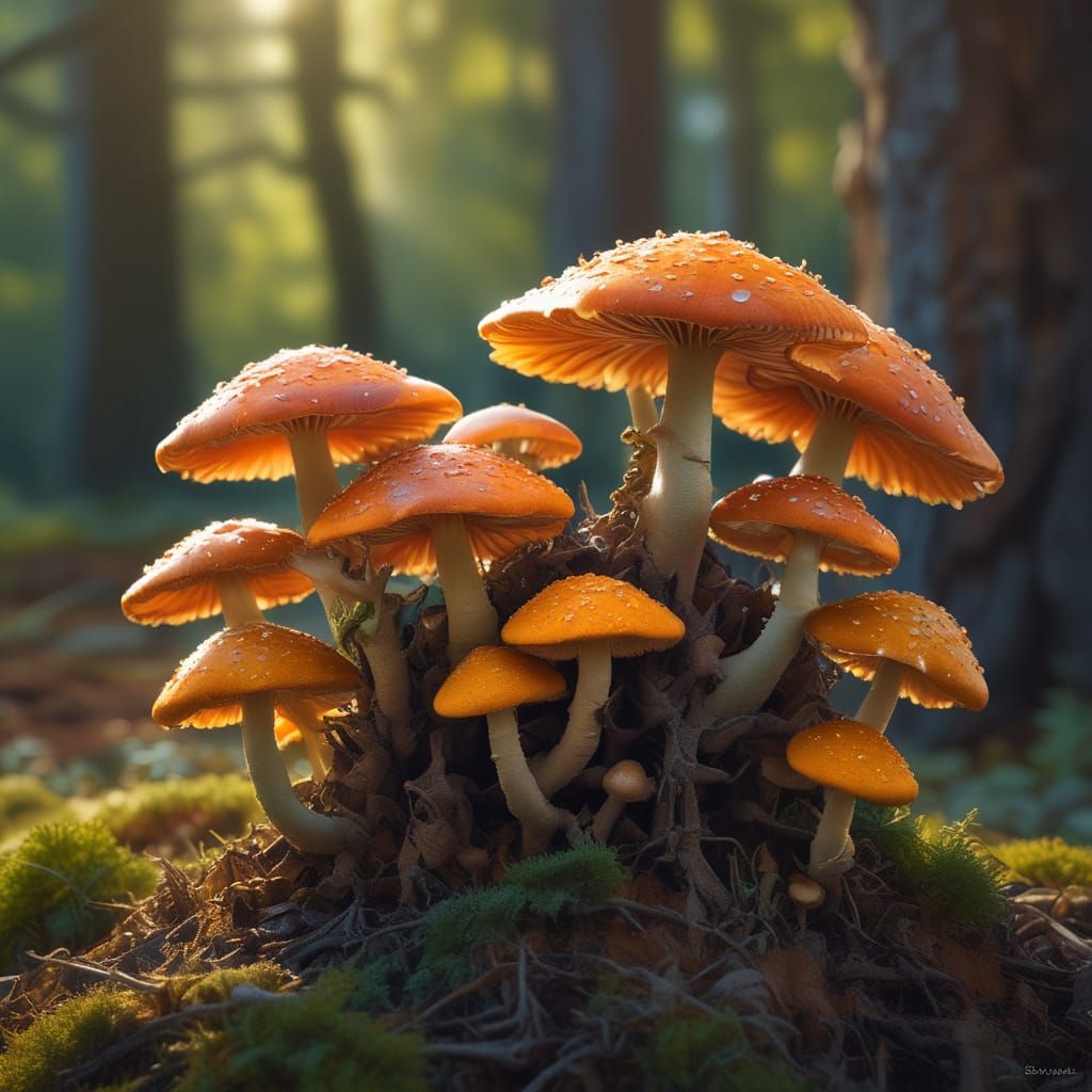 Group of mushrooms