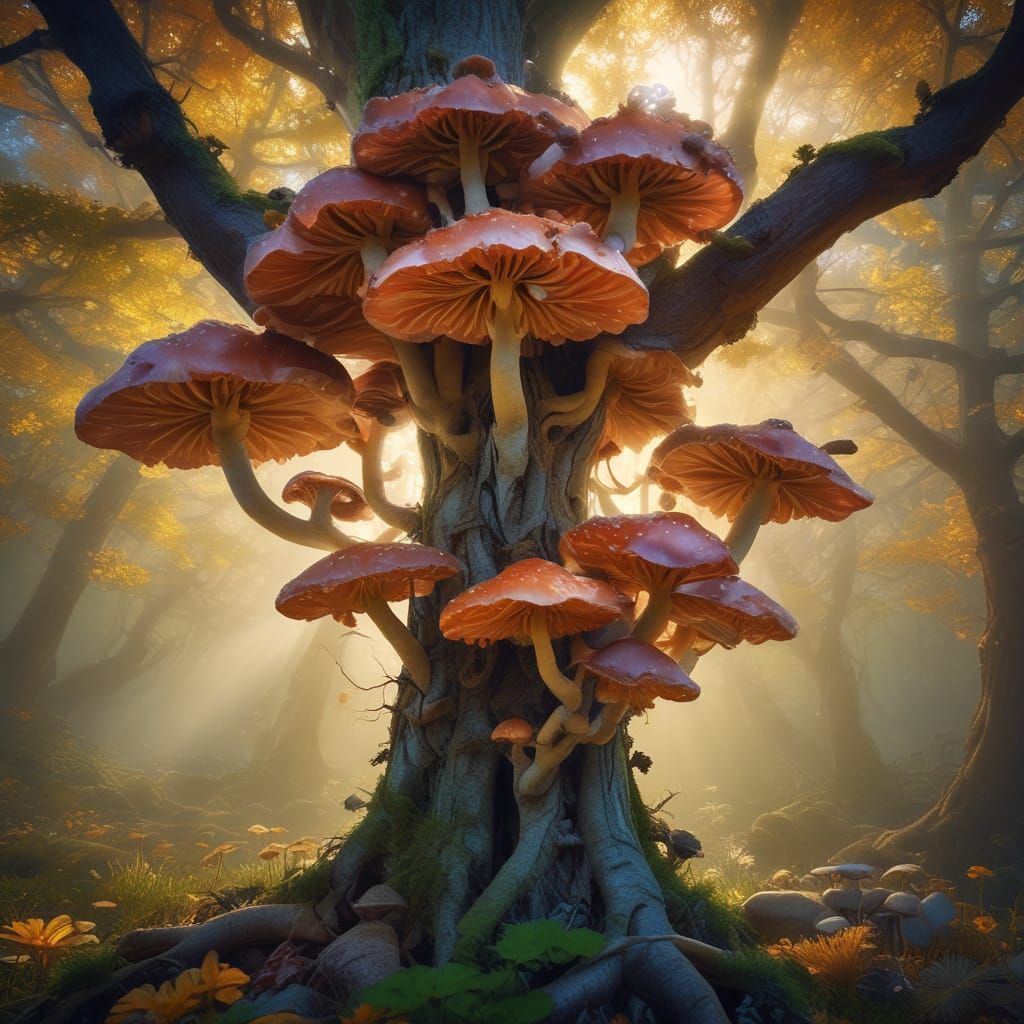 Group of mushrooms