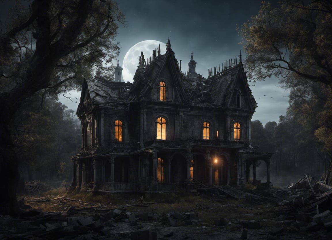 Creepy House - AI Generated Artwork - NightCafe Creator