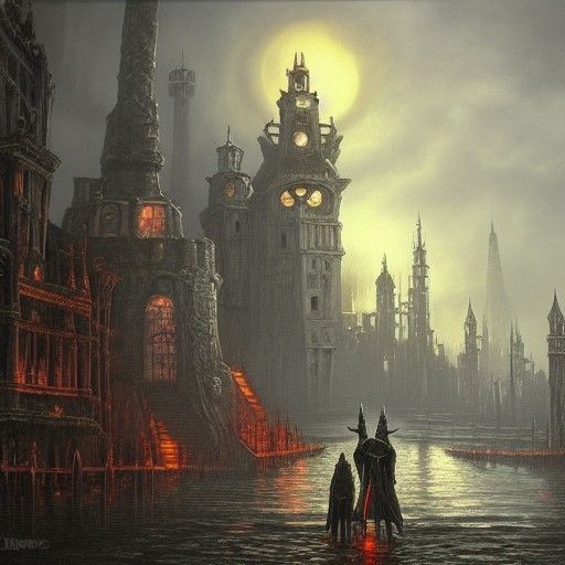 Bloodborne city plague doctor city in the sky 3 islands