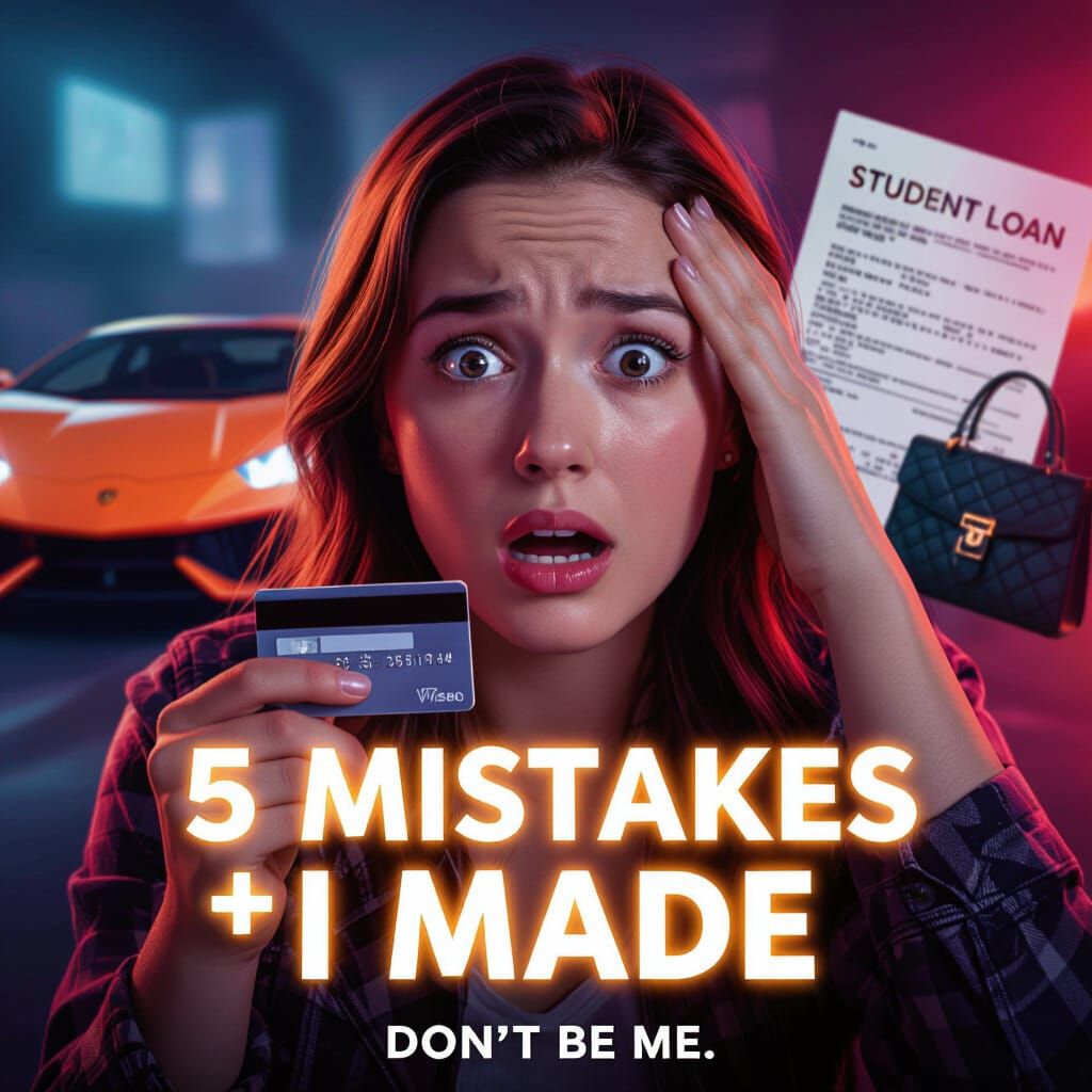 "A cinematic, high-drama YouTube thumbnail. An extreme close-up on the face of a woman in her 20s, her eyes wide with pure shock and regret....