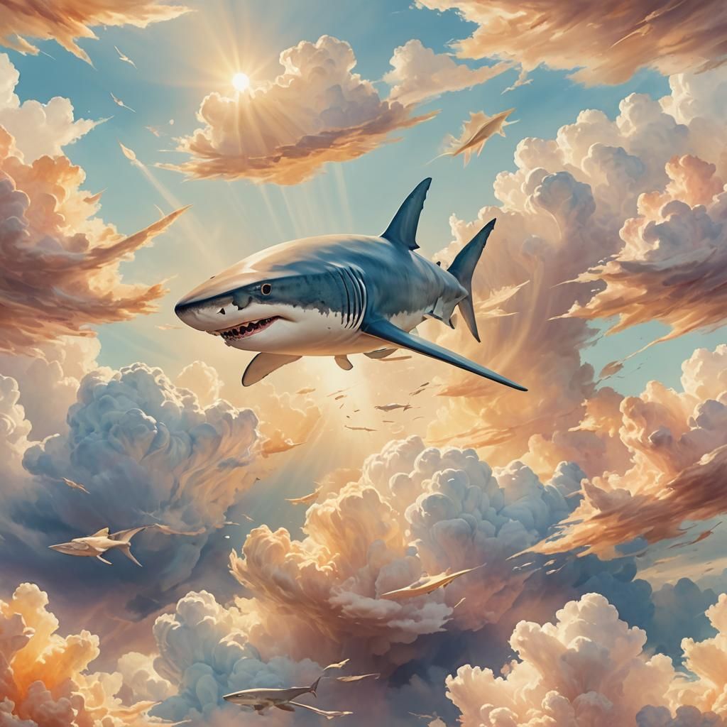 Dreamy Watercolor Vehicle Gliding Through the Air