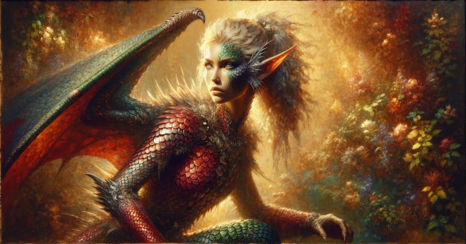 Dragon Elfling  by @Fujiwe