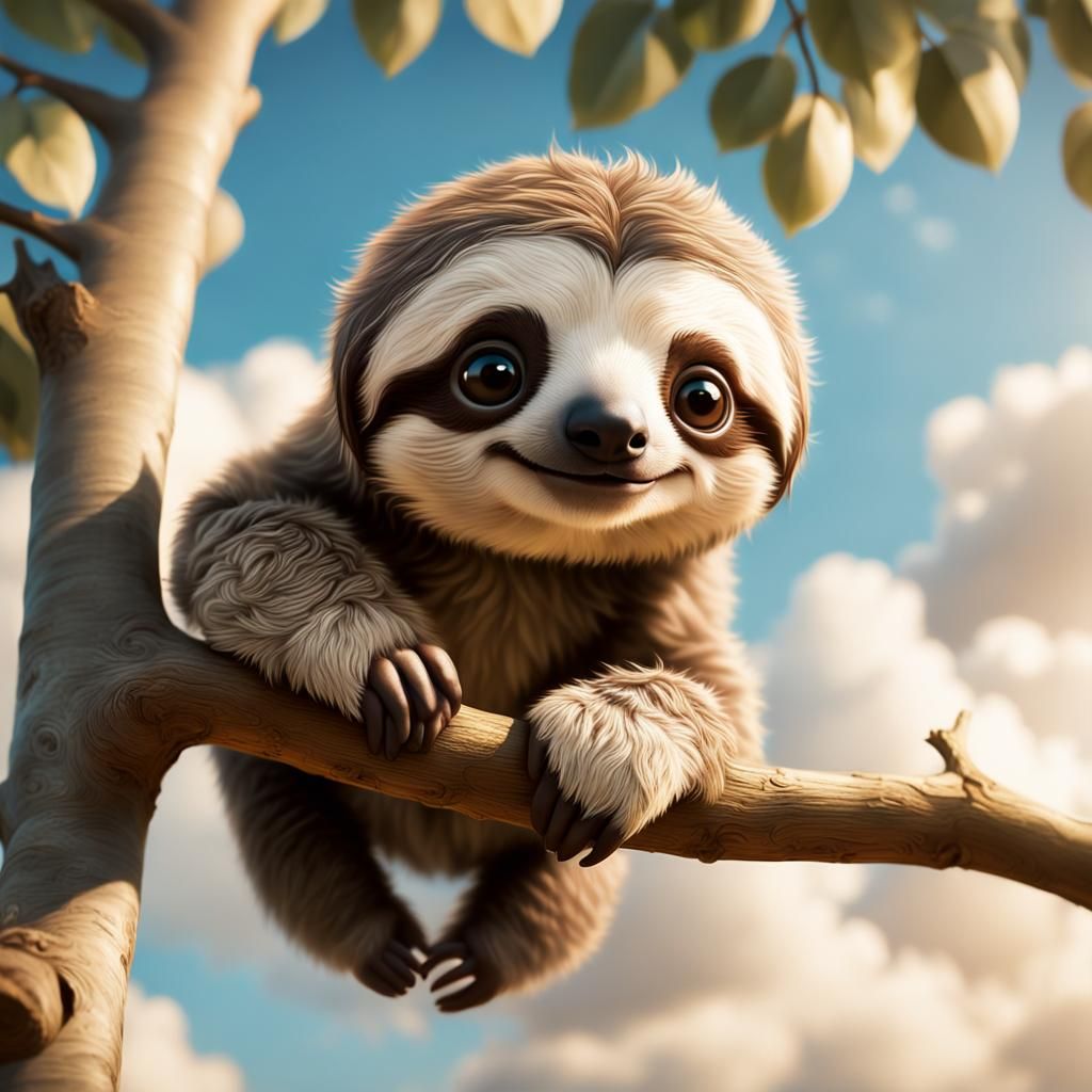 Baby Sloth :)  by @fredlef