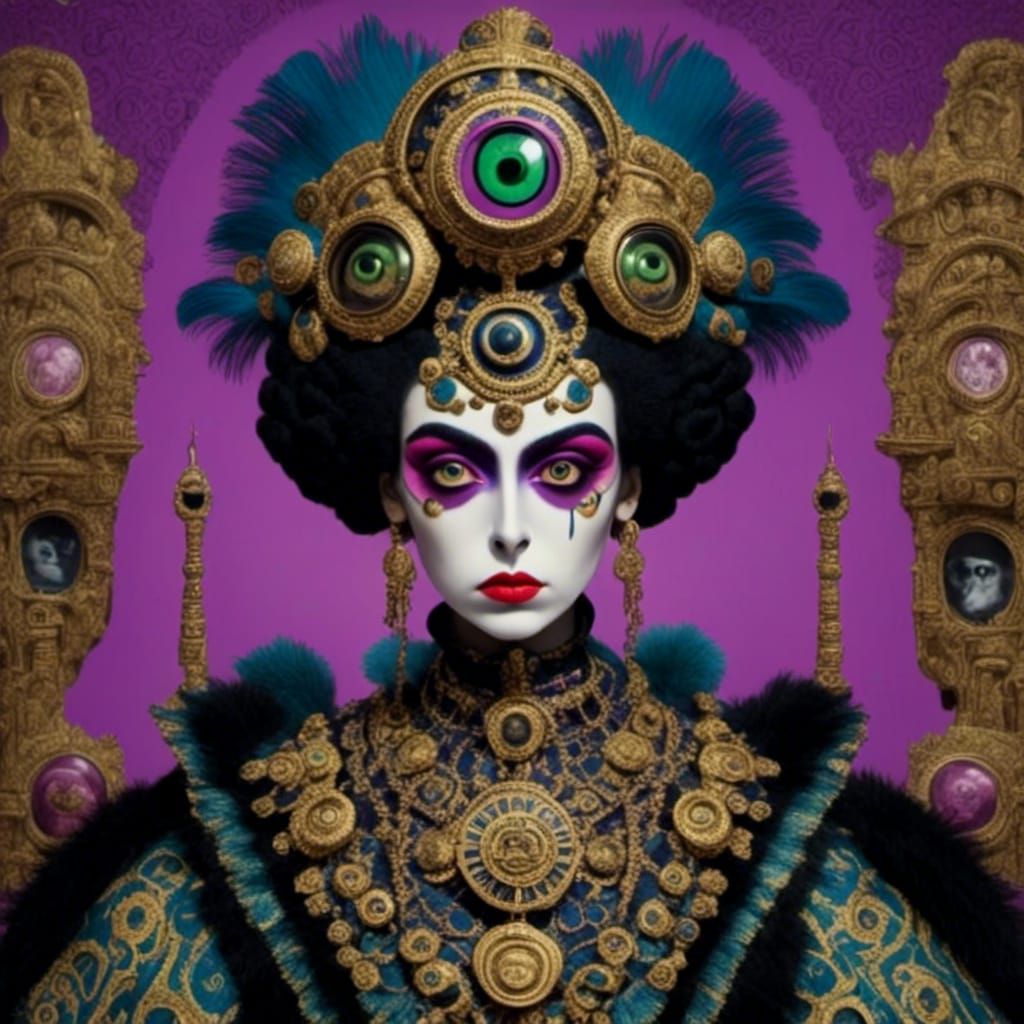 <lora:Monkey Queen:1.0> <lora:Zz Zebrapunk:1.0> 