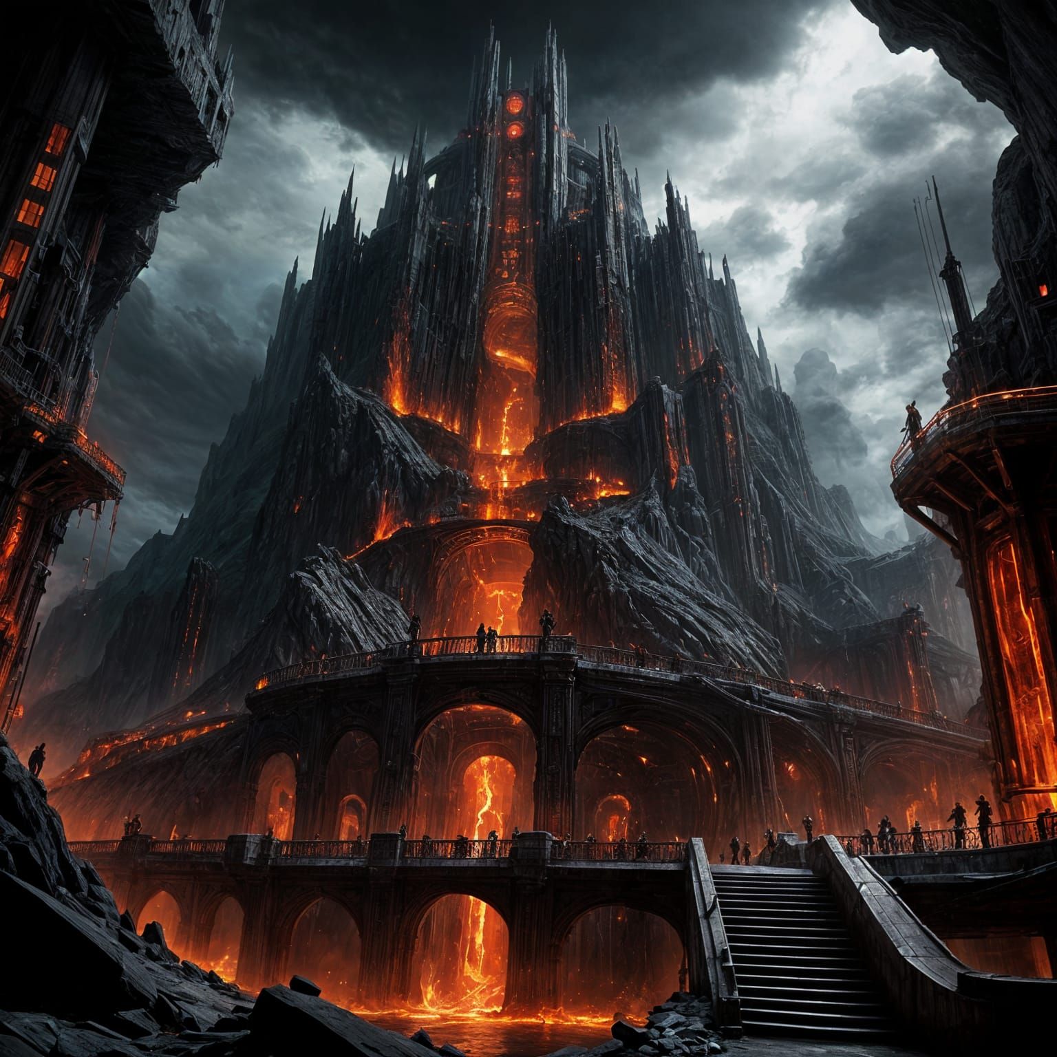 Villian Hideout in a Jagged Mountainside  by @Sandi