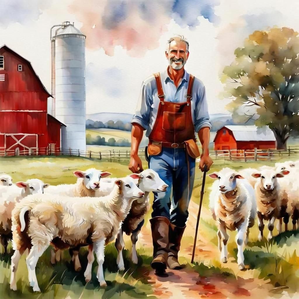 John's flock of sheep   by @Elenriel