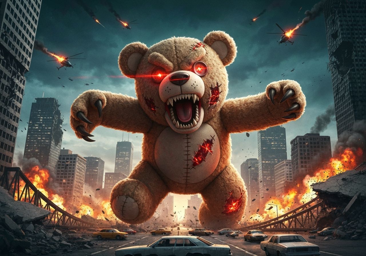 Teddy Bear Rampage  by @greenygreens