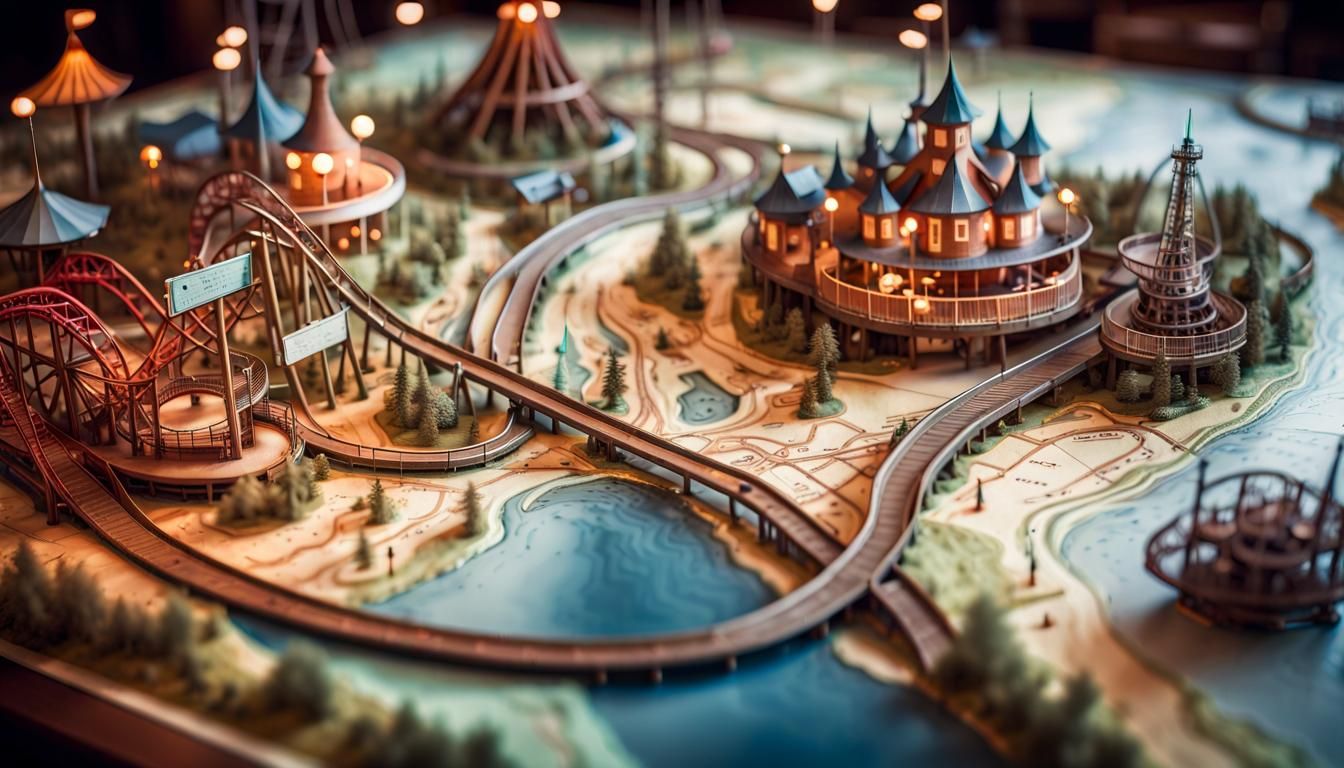 3D Map of amusement park