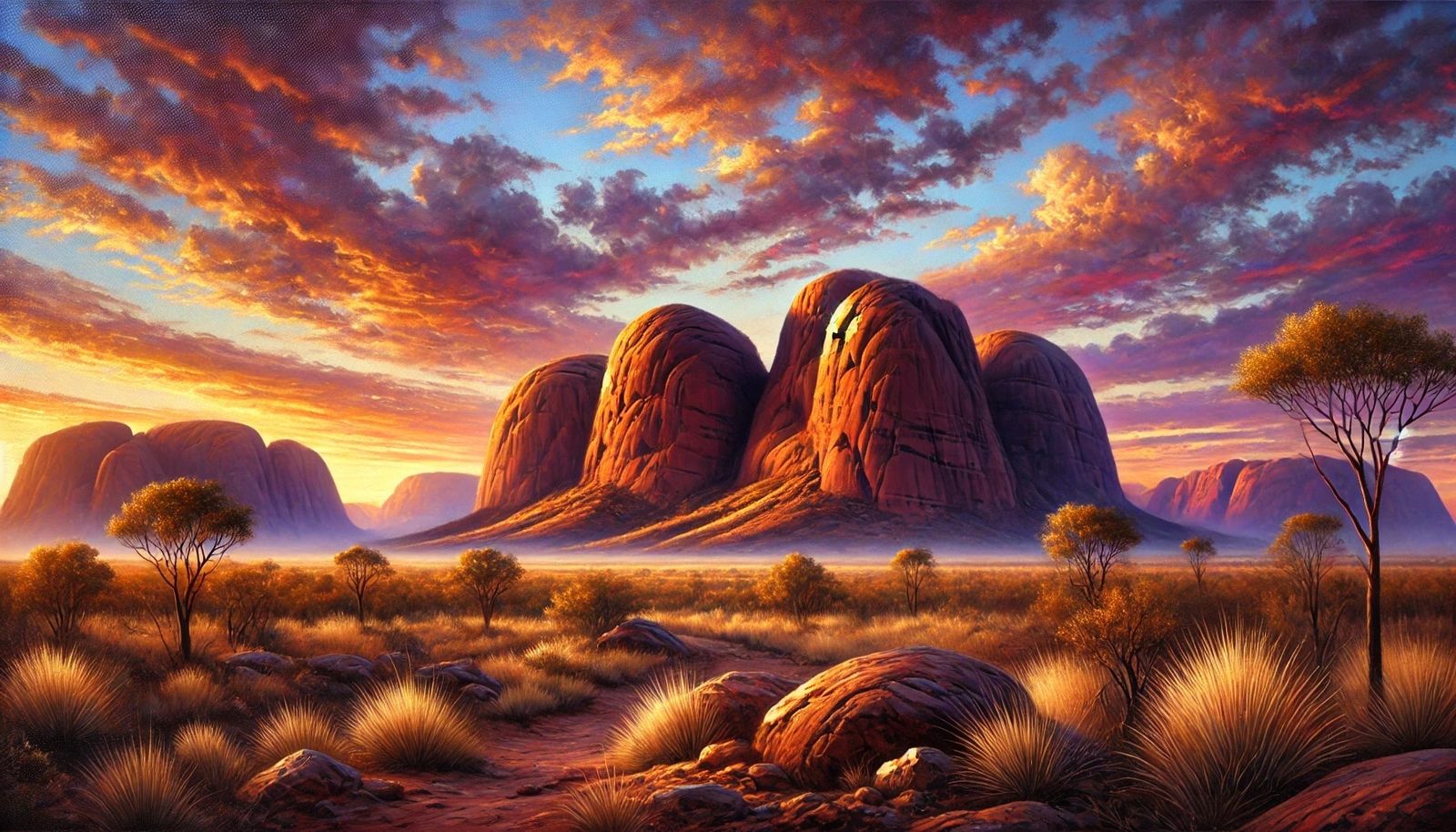 The Olgas - Kata Tjuta - Oil on Linen